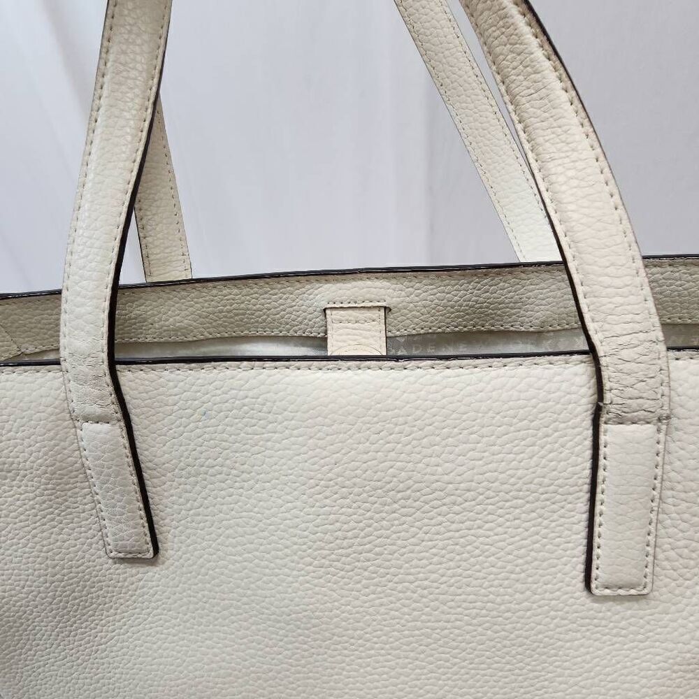 Kate Spade New York Bridge Place Francisca Large Tote Leather Bag White Cream - Picture 5 of 13